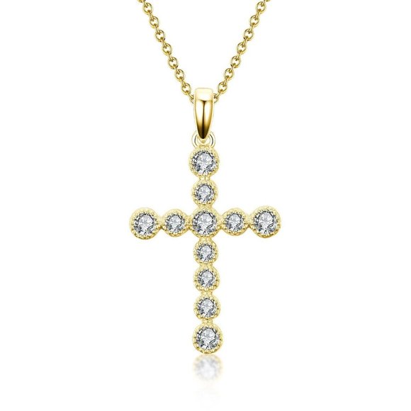Real Diamond Cross Religious Pendant Fine Jewelry